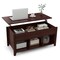 Lift Top Coffee Table W/ Storage Compartment Shelf Living Room Furniture Brown